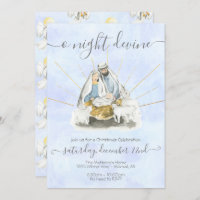 Religious Christmas with baby Jesus, Mary & Joseph