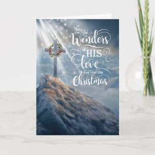 Religious Christmas Wonders of His Love Christian  Holiday Card