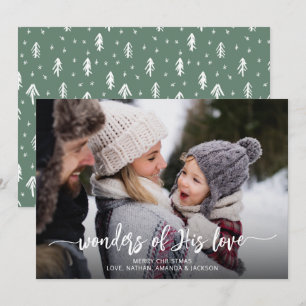 Religious Christmas Wonders of His Love Holiday Card