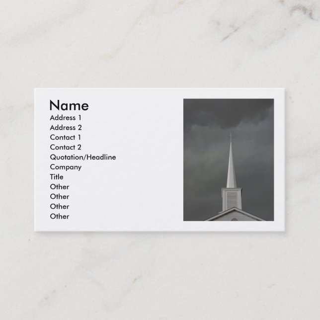 Religious Church Business Card (Front)