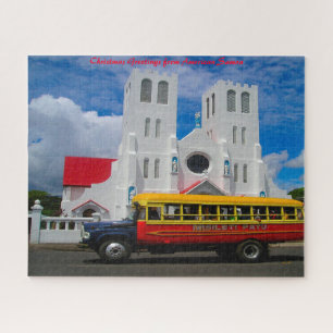 Religious Church Samoa.Christmas Greetings Jigsaw Puzzle