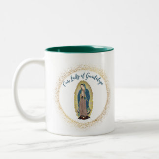 Religious Coffee Mug, Our Lady of Guadalupe Two-Tone Coffee Mug