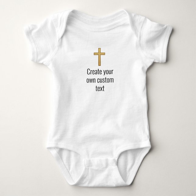 Religious Create your own custom text Ver2 Baby Bodysuit (Front)