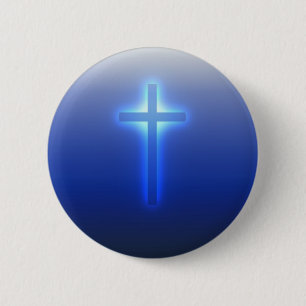 Religious Cross   Christian 6 Cm Round Badge