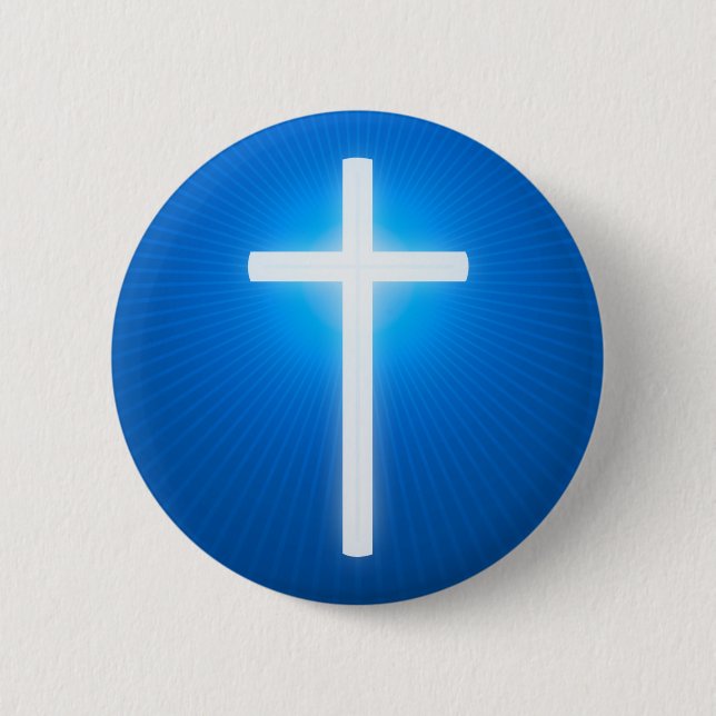 Religious Cross | Christian 6 Cm Round Badge (Front)