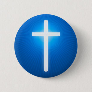 Religious Cross   Christian 6 Cm Round Badge