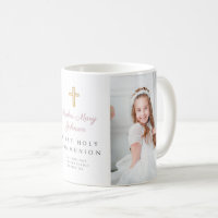 Religious Cross Girl First Communion Photo