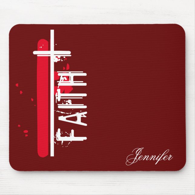 Religious Cross, God Jesus Christ Christian Mouse Mat (Front)