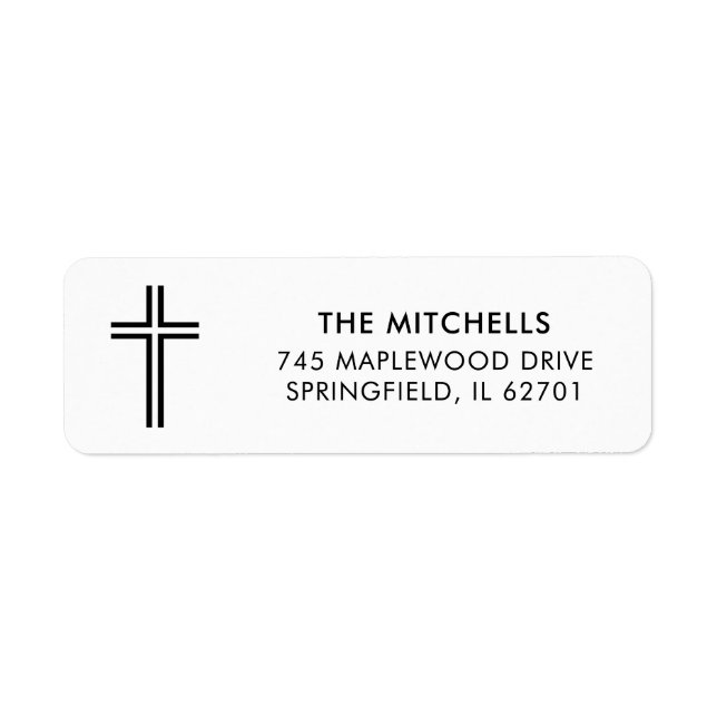 Religious Cross Modern Minimalist Custom Family (Front)