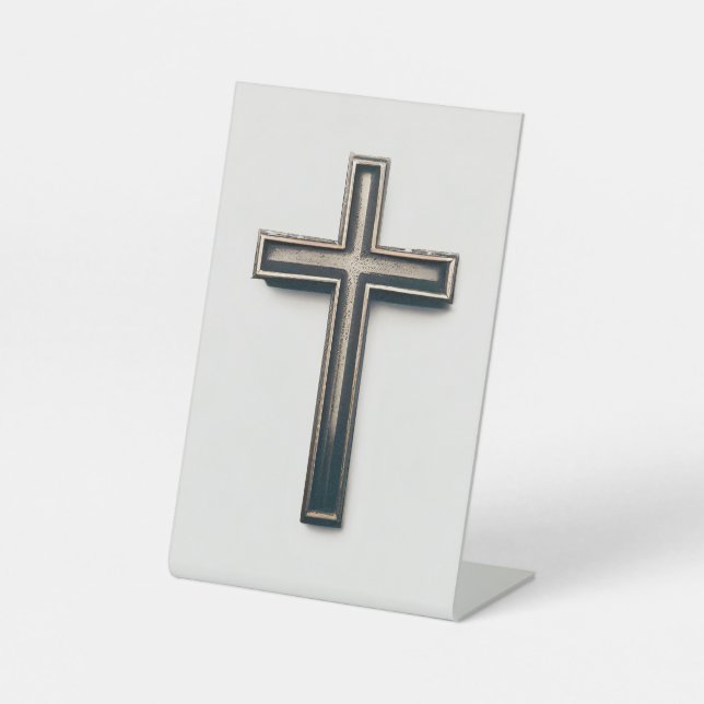 Religious Cross Pedestal Sign (Front)