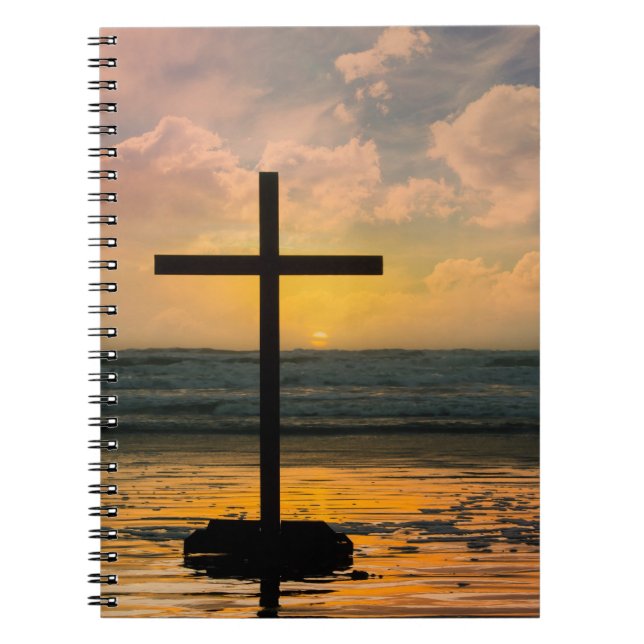 Religious cross Spiral Photo Notebook (Front)