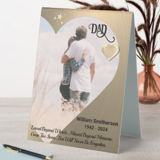 Religious Dad Memorial Heart Photo Frame