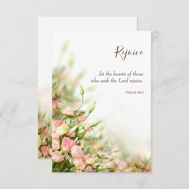 Religious Easter Cards - Sentiments Rejoice (Front/Back)