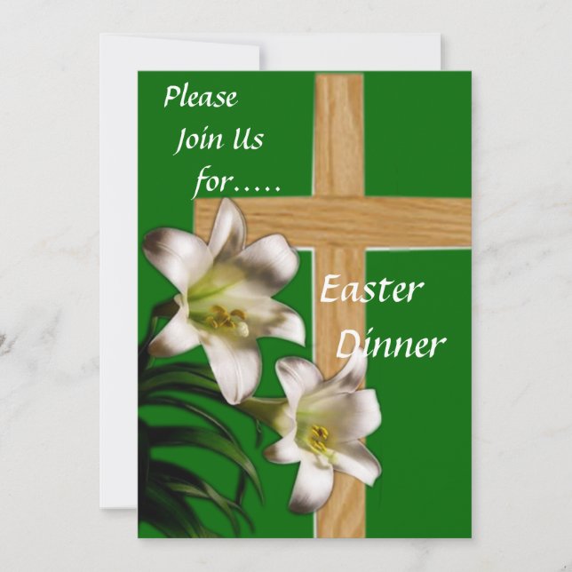 Religious Easter Dinner Invitation (Front)