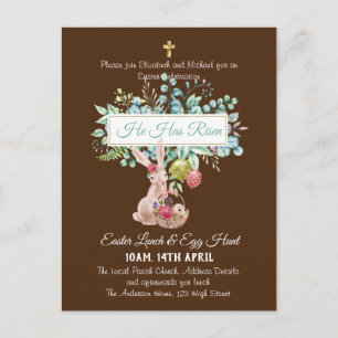 Religious Easter Invitation Budget Postcard