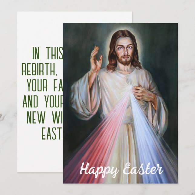  Religious Easter Jesus Resurrection  Holiday Card (Front/Back)