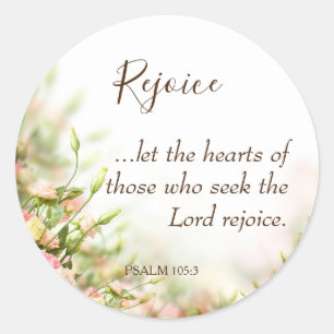 Religious Easter - Sentiments Rejoice Classic Round Sticker