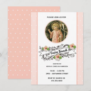Religious Easter Spring Pascha Brunch Celebration Invitation