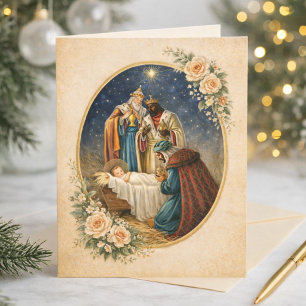 Religious Epiphany Three Kings Prayer Jesus Holiday Card