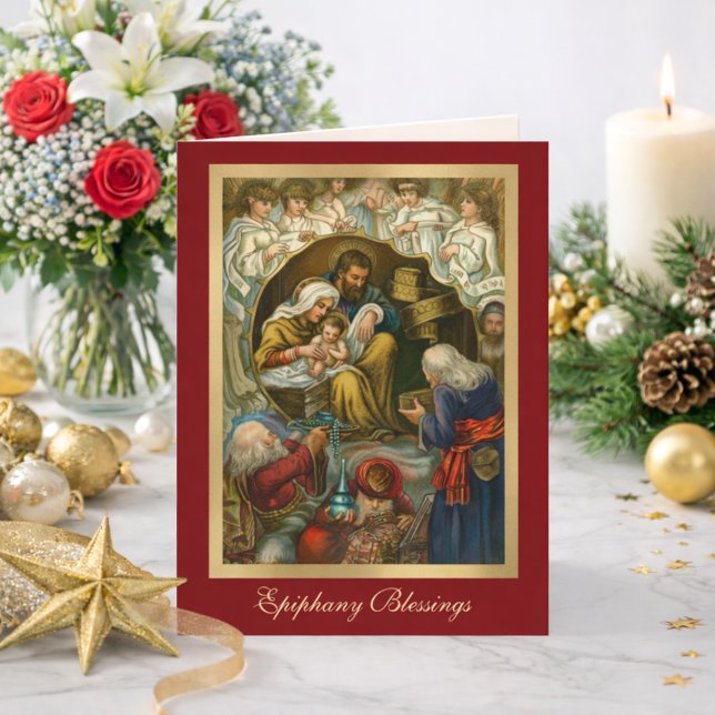 Religious Epiphany Three Kings Prayer Jesus Holiday Card (Creator Uploaded)