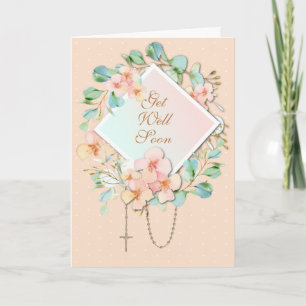 Religious Eucalyptus Rosary Virgin Mary Scripture Card