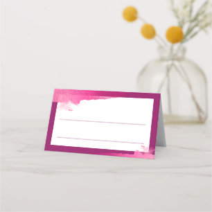 RELIGIOUS EVENT gold foil cross dark pink plum Place Card