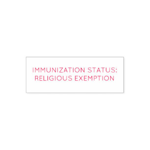Religious Exemption from immunisations; stamp