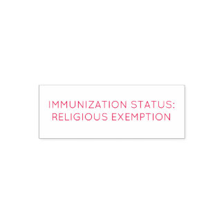 Religious Exemption from immunisations; stamp