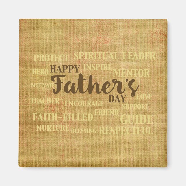 Religious Father’s Day, Qualities of Father Magnet (Front)