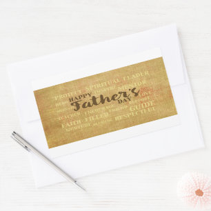 Religious Father’s Day, Qualities of Father Rectangular Sticker