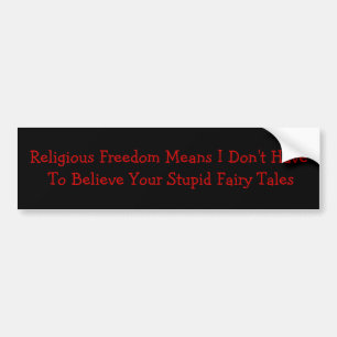 Religious Freedom Bumper Sticker