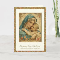 Religious Friendship Prayer Blessed Mary & Jesus 
