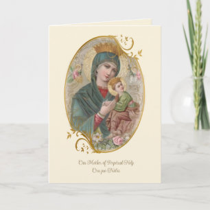 Religious Friendship Prayer Virgin Mary Vintage Ca Card
