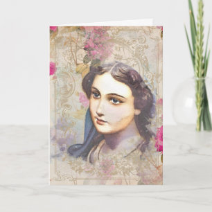 Religious Friendship Prayer Virgin Mary Vintage Card