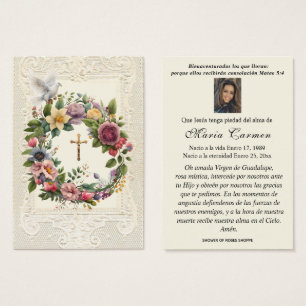 Religious Funeral Crucifix Floral Wreath 