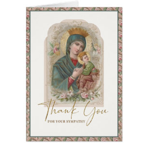 Religious Funeral Sympathy Virgin Mary Thank You