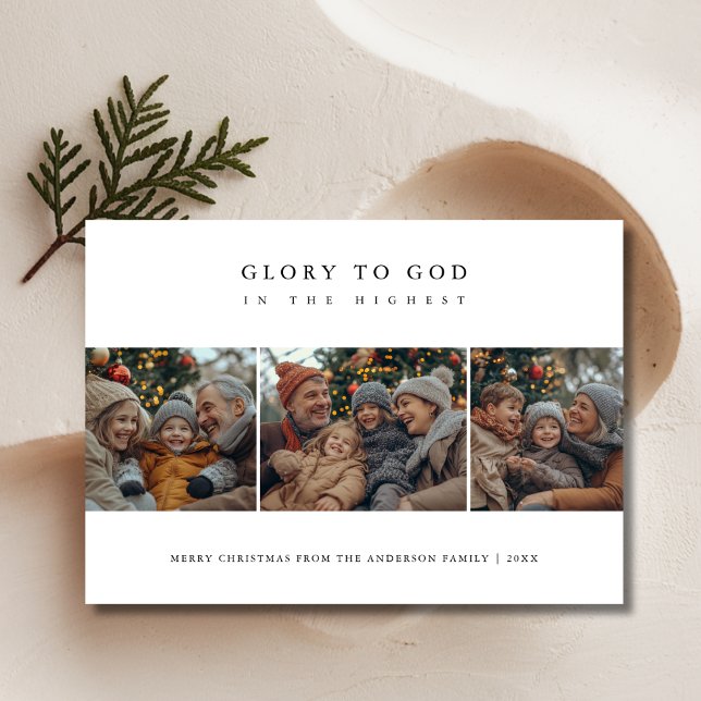 Religious Glory To God Holy Faith Christmas Photo Holiday Card (Creator Uploaded)