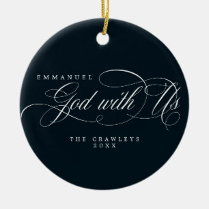 Religious God With Us Family Photo Ceramic Tree Decoration