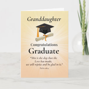Religious Granddaughter Graduation Congratulations Card