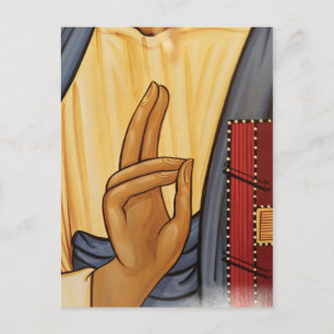 Religious Hand Signal Art Postcard