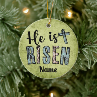 Religious He is Risen Ornament - Wall, Tree