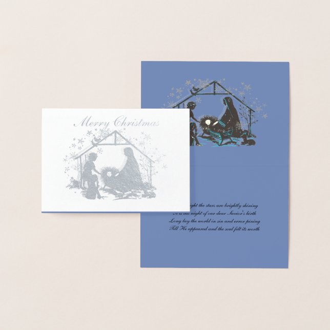 Religious Holy Baby Jesus Christmas Nativity Foil Card (Display)
