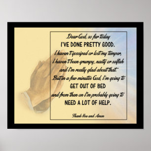 Religious Humour - Funny Prayer Poster
