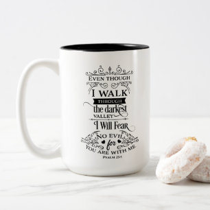 Religious inspiration word art Two-Tone coffee mug