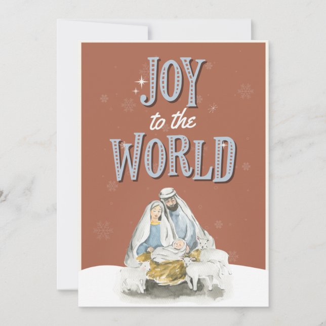 Religious Jesus Christmas Family Photo Card (Front)