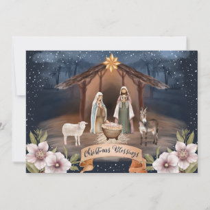 Religious Jesus Nativity Scene Christmas Cards