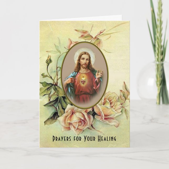 Religious Jesus Prayer for Healing Card (Front)