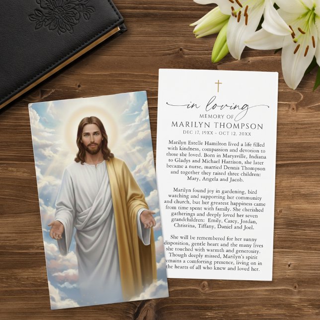 Religious Jesus Remembrance Sympathy Prayer Card (Creator Uploaded)