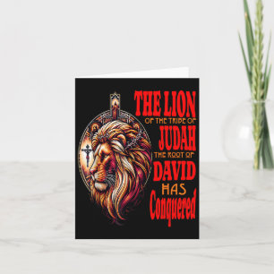 Religious Jesus The Lion Of Judah Stoic Quote Men  Card