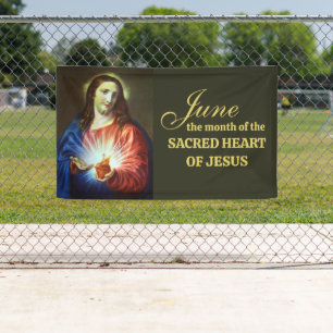 Religious June Sacred Heart of Jesus  Banner